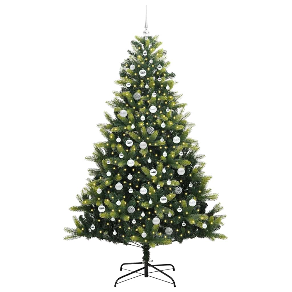 Kunstig Hengende Juletræ 300 LEDs Grøn 210 cm PVC og PE