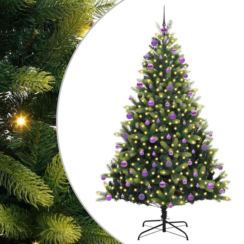 Kunstig Hengende Juletræ 300 LEDs Grøn 210 cm PVC og PE