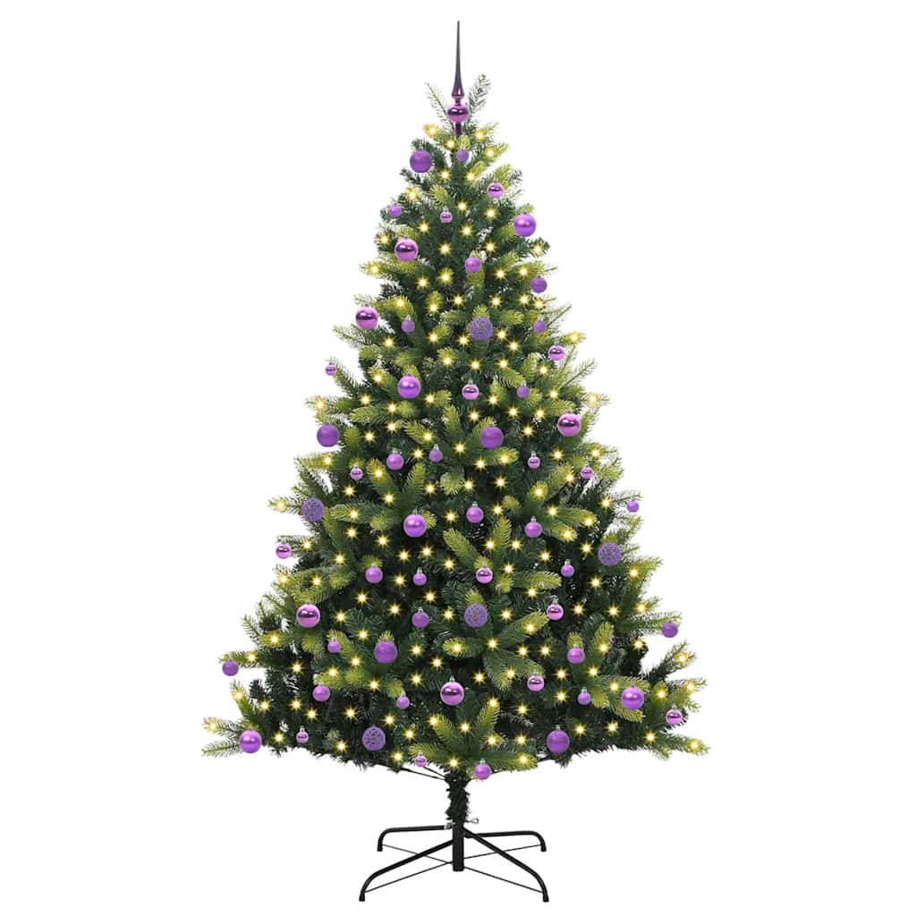 Kunstig Hengende Juletræ 300 LEDs Grøn 210 cm PVC og PE