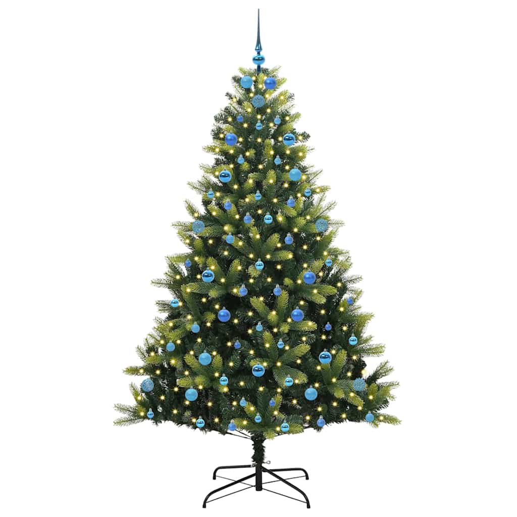Kunstig Hengende Juletræ 300 LEDs Grøn 210 cm PVC og PE
