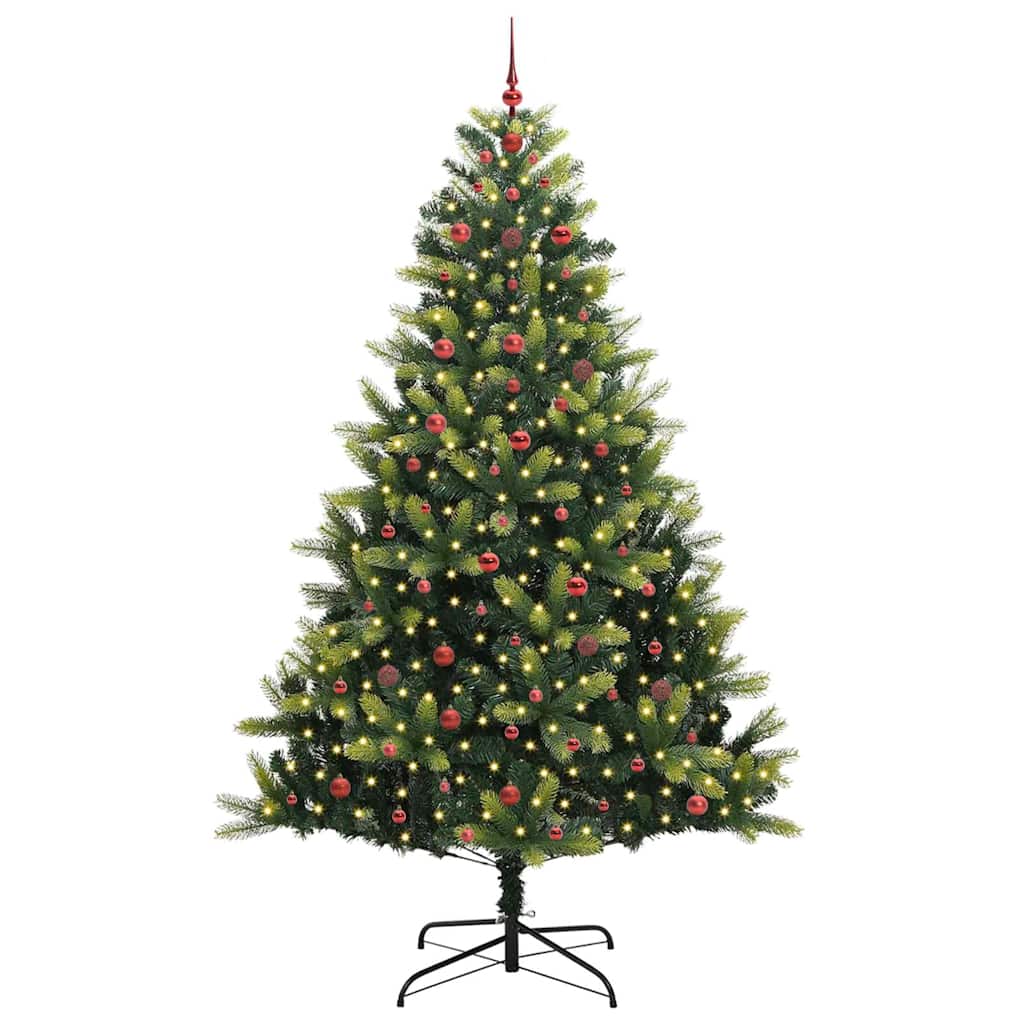Kunstig Hengende Juletræ 300 LEDs Grøn 240 cm PVC og PE