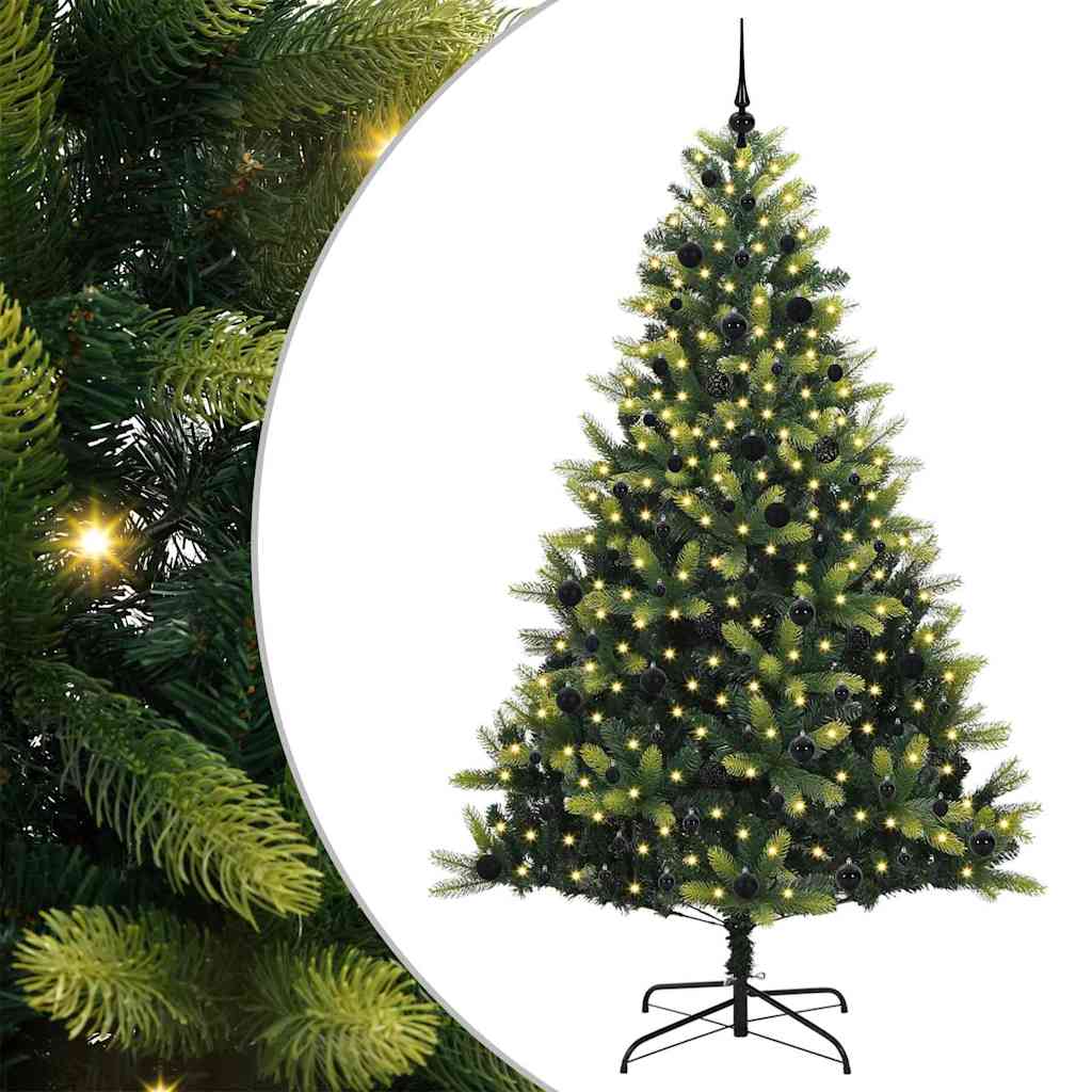 Kunstig Hengende Juletræ 300 LEDs Grøn 240 cm PVC og PE