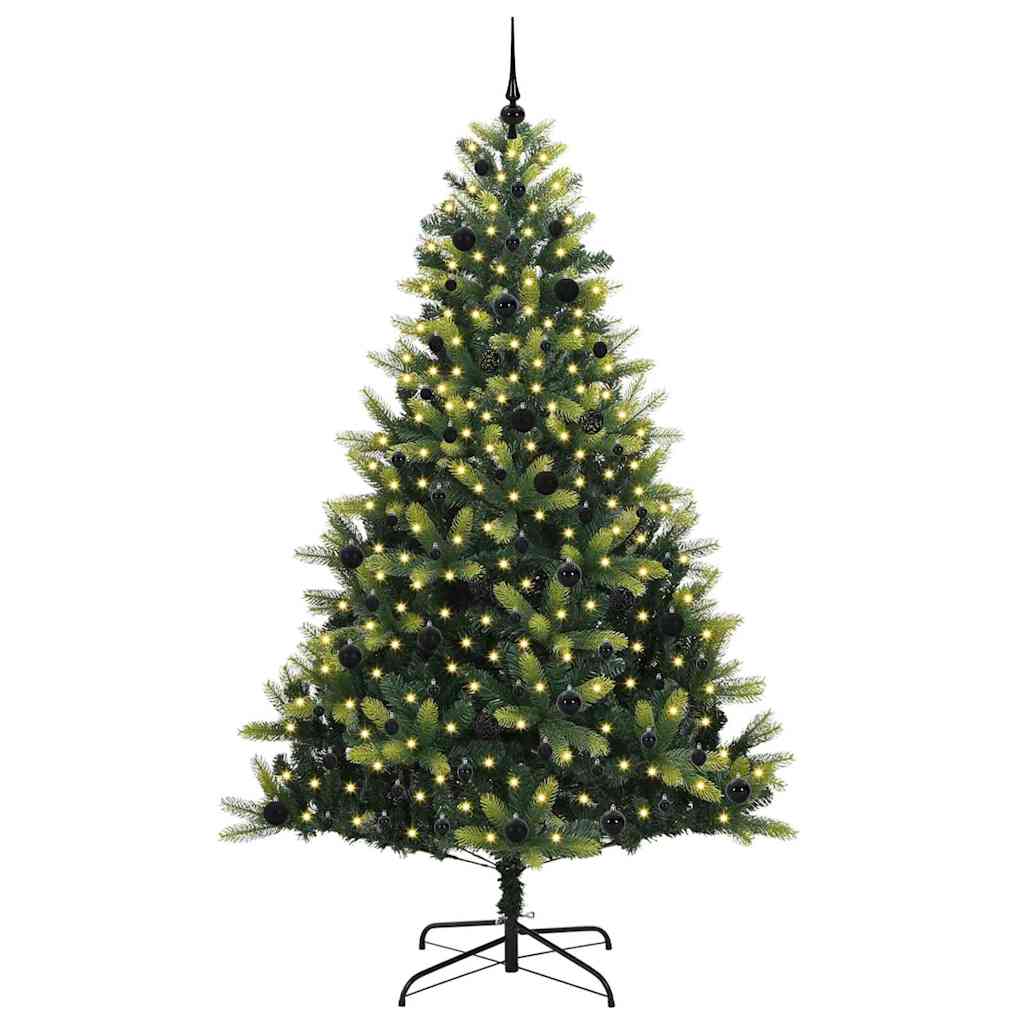 Kunstig Hengende Juletræ 300 LEDs Grøn 240 cm PVC og PE