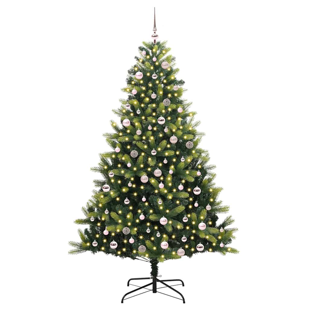 Kunstig Hengende Juletræ 300 LEDs Grøn 240 cm PVC og PE