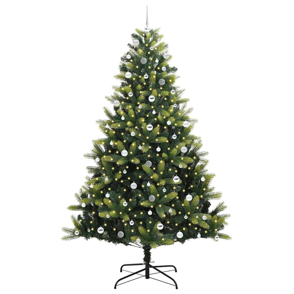 Kunstig Hengende Juletræ 300 LEDs Grøn 240 cm PVC og PE