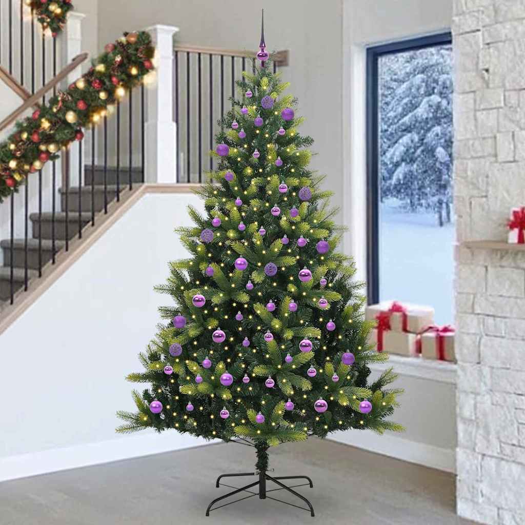 Kunstig Hengende Juletræ 300 LEDs Grøn 240 cm PVC og PE