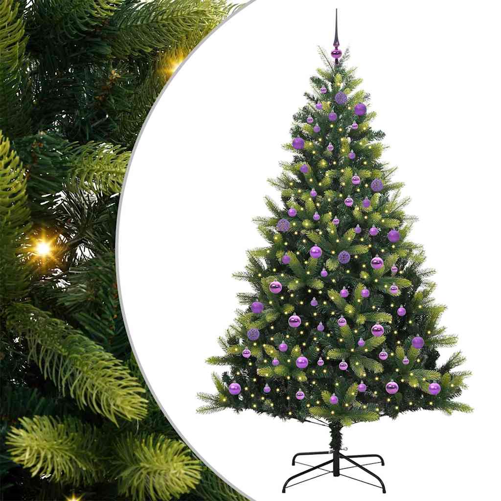 Kunstig Hengende Juletræ 300 LEDs Grøn 240 cm PVC og PE