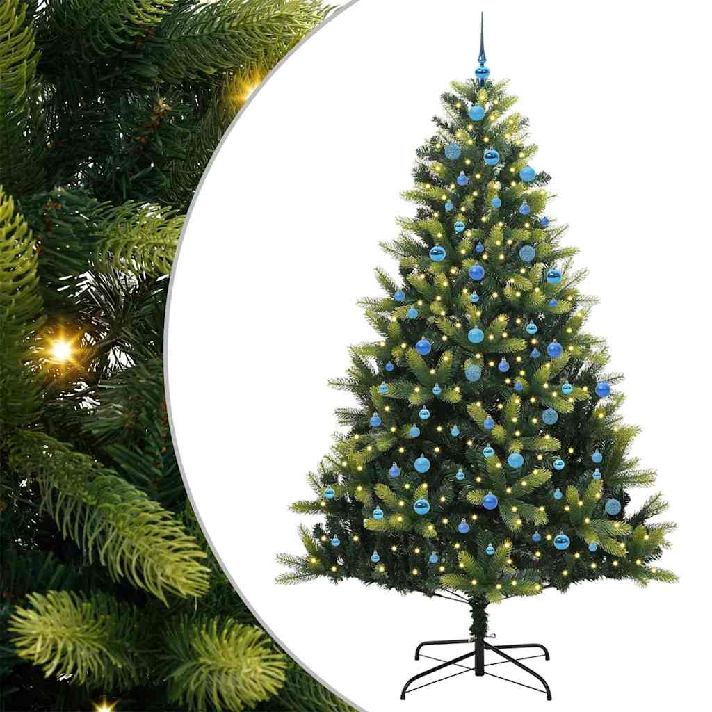 Kunstig Hengende Juletræ 300 LEDs Grøn 240 cm PVC og PE