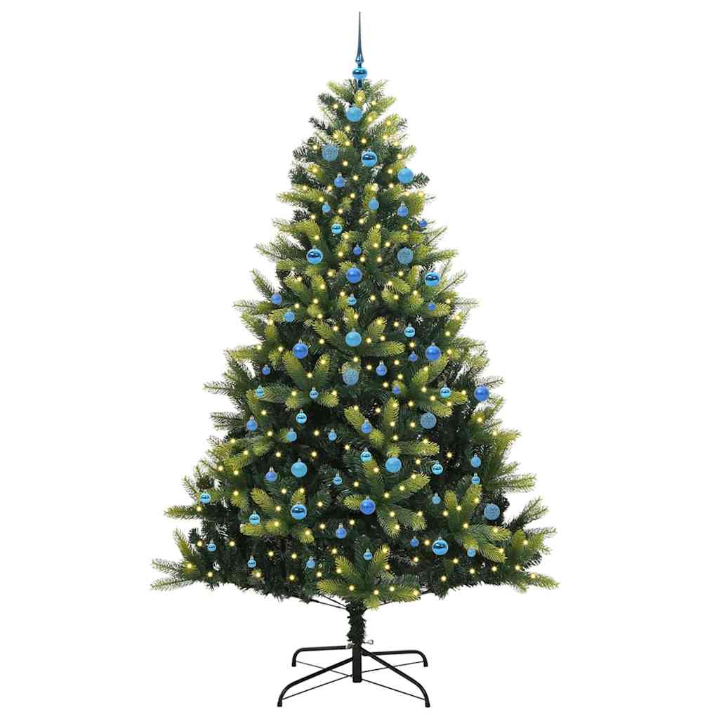 Kunstig Hengende Juletræ 300 LEDs Grøn 240 cm PVC og PE