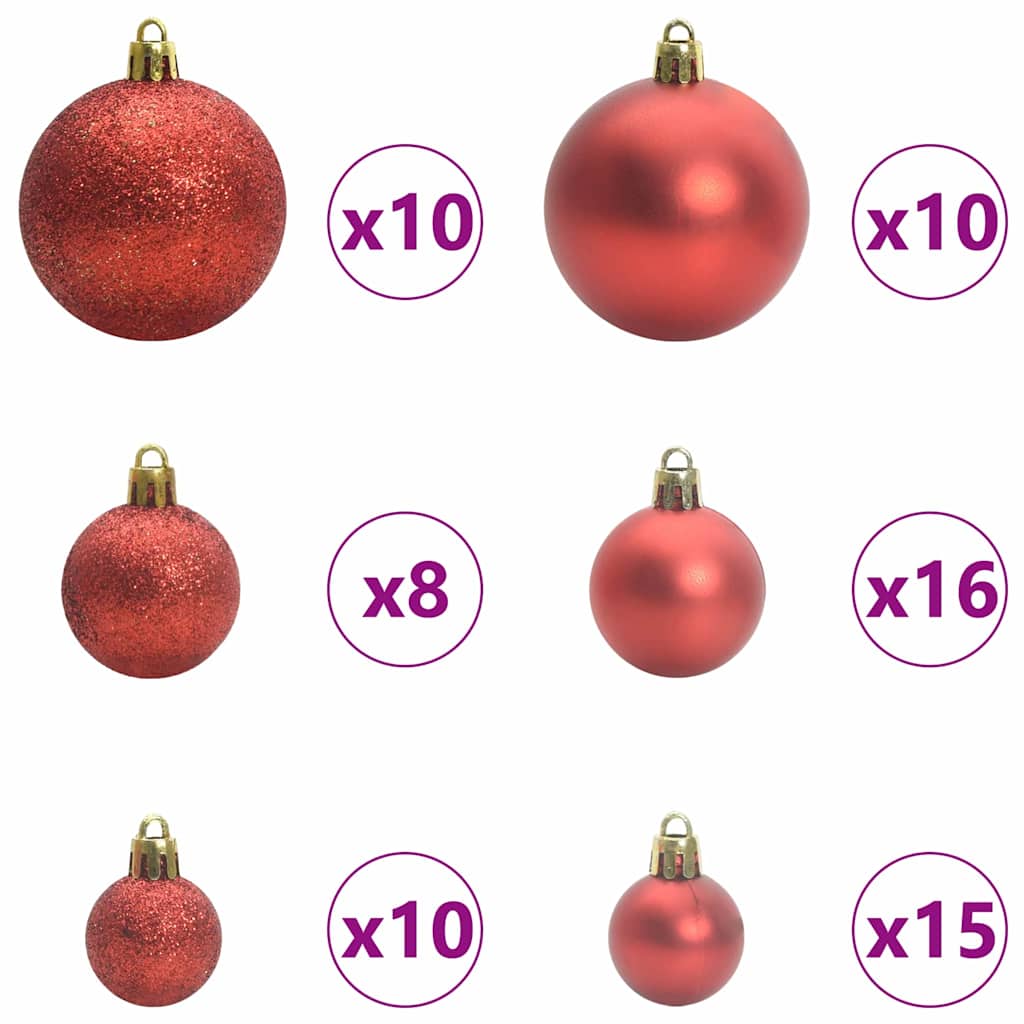 Kunstigt juletræ med stativ Hvid 180 cm PVC og metal og plast