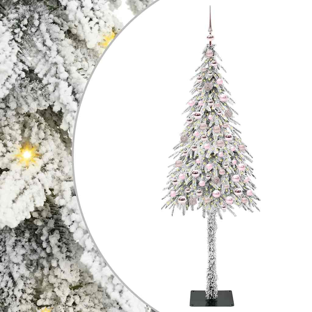 Juletræ med 300 LED'er med stativ Hvid 180 cm PE og Stål