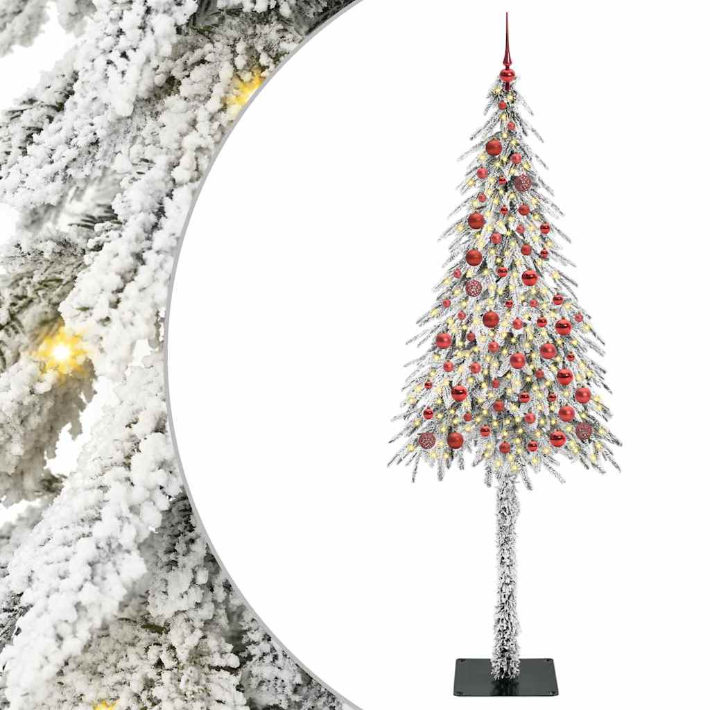 Juletræ med 300 LED'er med stativ Hvid 210 cm PE og Stål