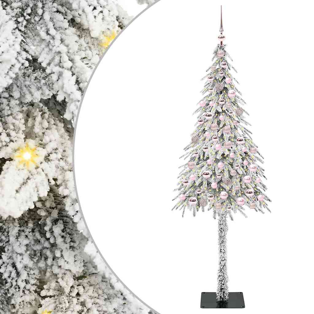 Juletræ med 300 LED'er med stativ Hvid 210 cm PE og Stål
