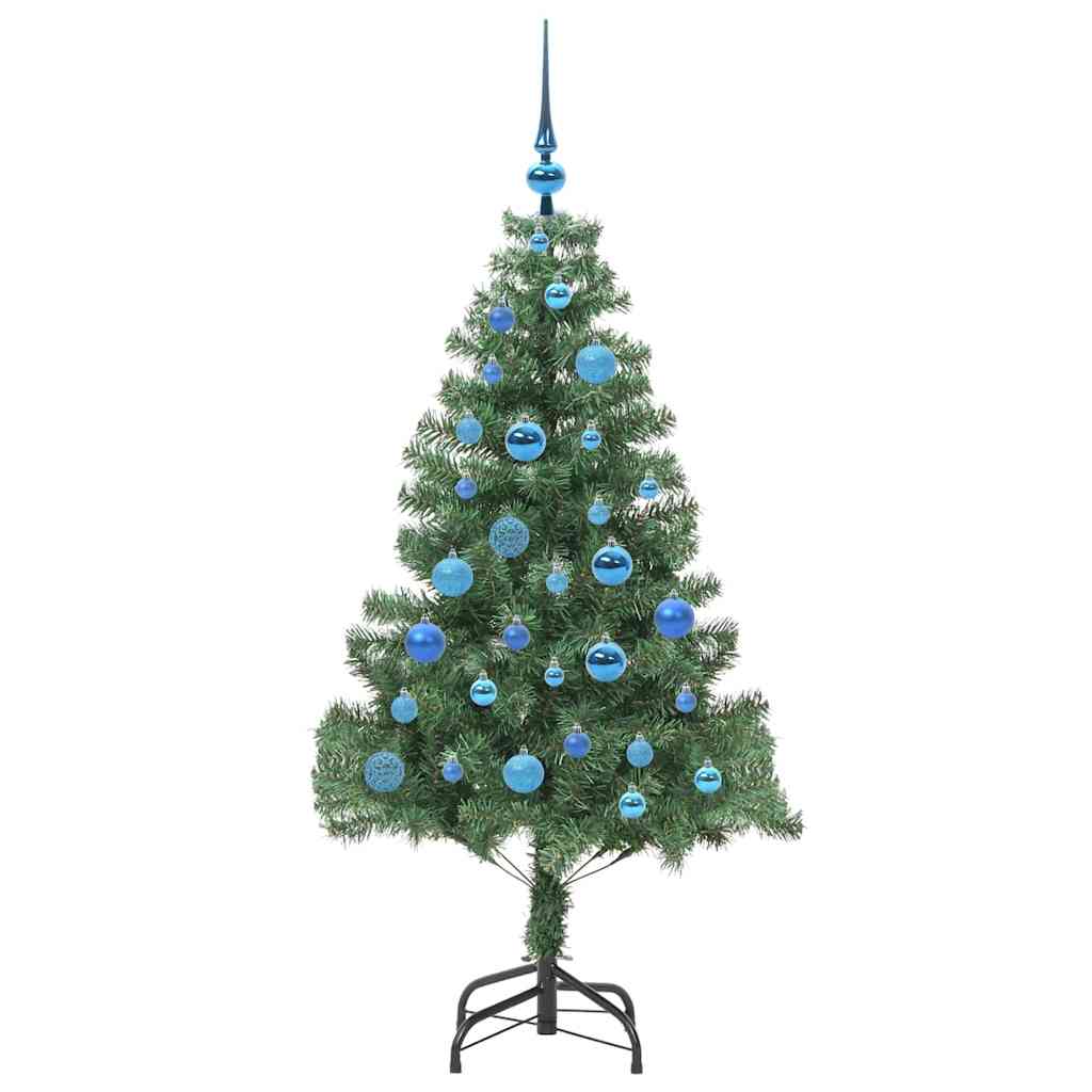 Juletræ med 150 LED'er med stativ Grøn 150 cm PVC