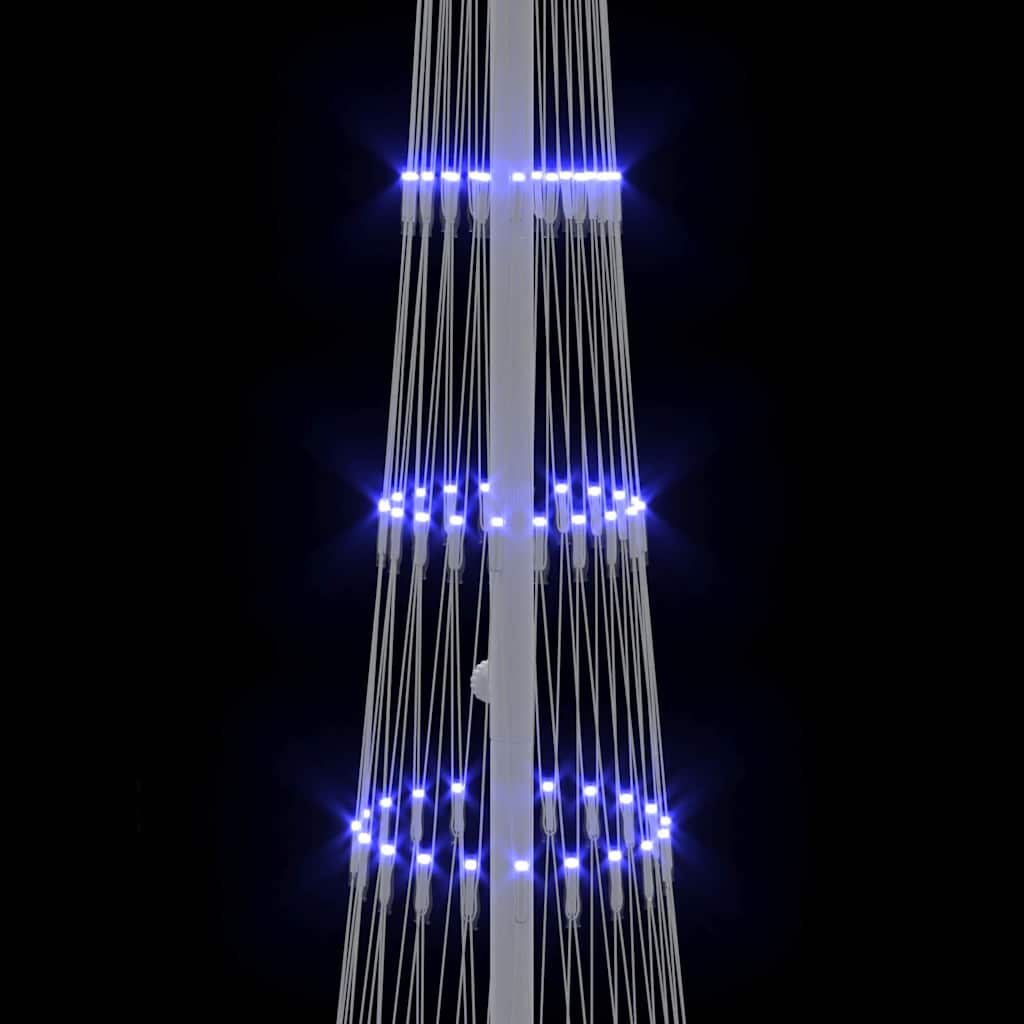 LED juletræ med 230 LED'er Blå 51 x 51 x 190 cm Metal