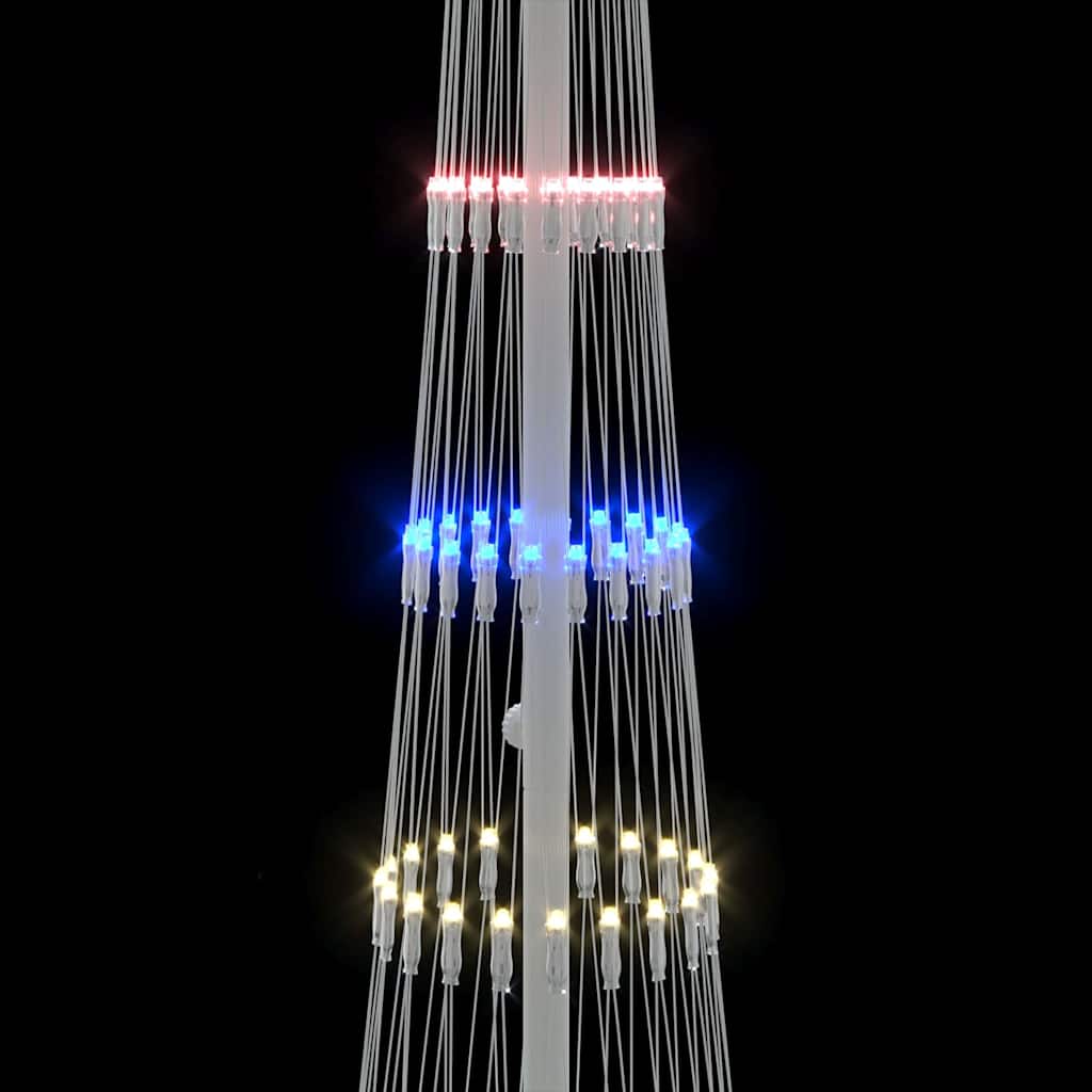 LED juletræ med 230 LED'er Flerfarvet 51 x 51 x 190 cm Metal