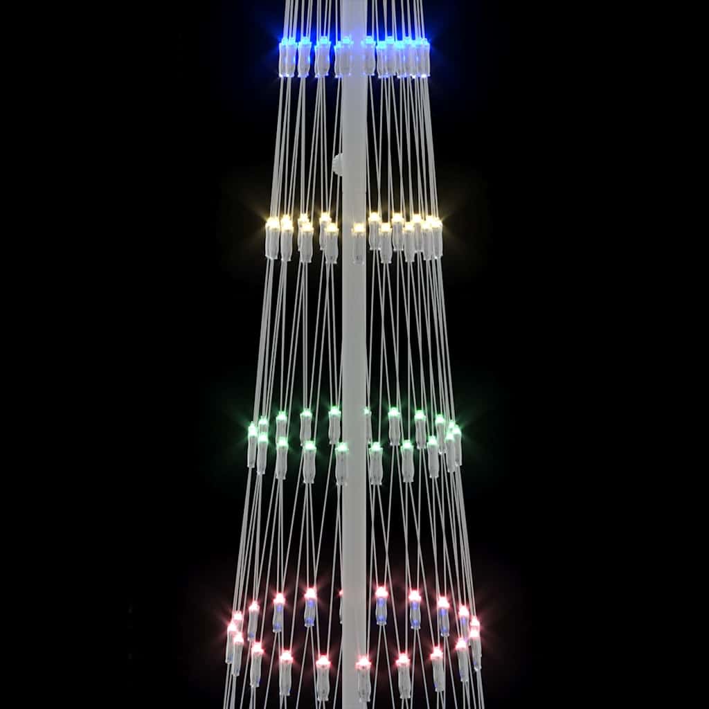 LED juletræ med 290 LED'er Flerfarvet 70 x 70 x 250 cm Metal