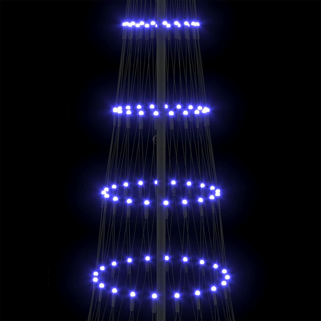 LED juletræ med 350 LED'er Blå 100.5 x 100.5 x 302.5 cm Metal
