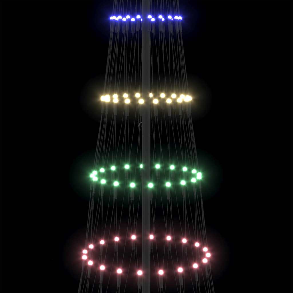 LED juletræ Flerfarvet 100.5 x 100.5 x 302.5 cm Metal