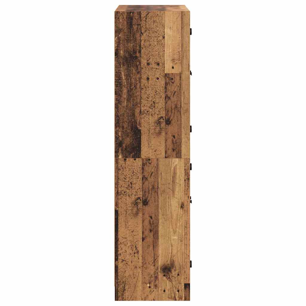 Highboard Gammelt træ 68 x 37 x 142 cm Konstrueret træ