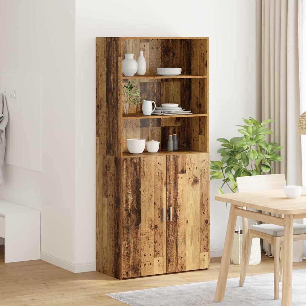 Highboard Gammelt træ 80 x 42,5 x 185 cm Konstrueret træ