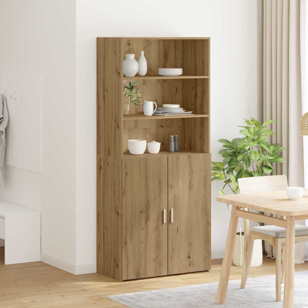 Highboard Artisan Egetræ 80 x 42,5 x 185 cm Konstrueret træ