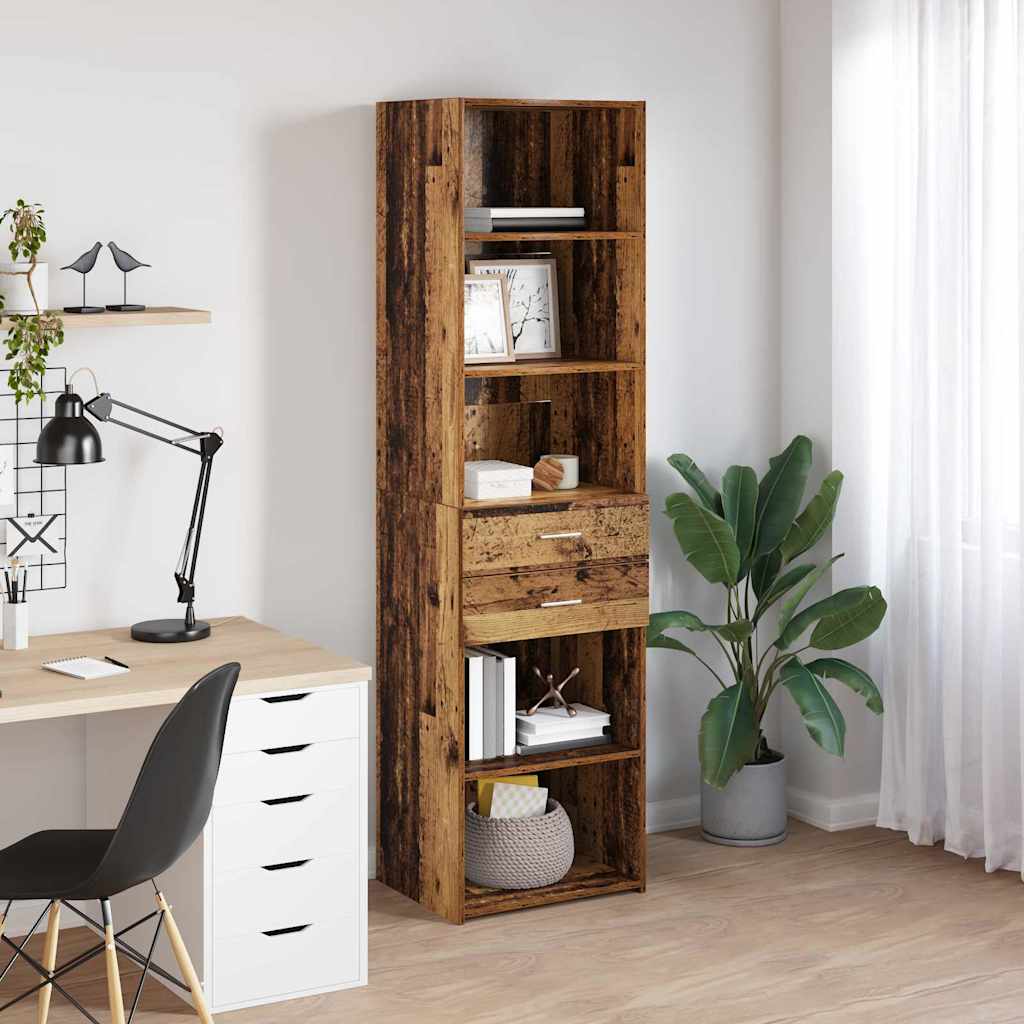Highboard Gammelt træ 50 x 42,5 x 185 cm Konstrueret træ