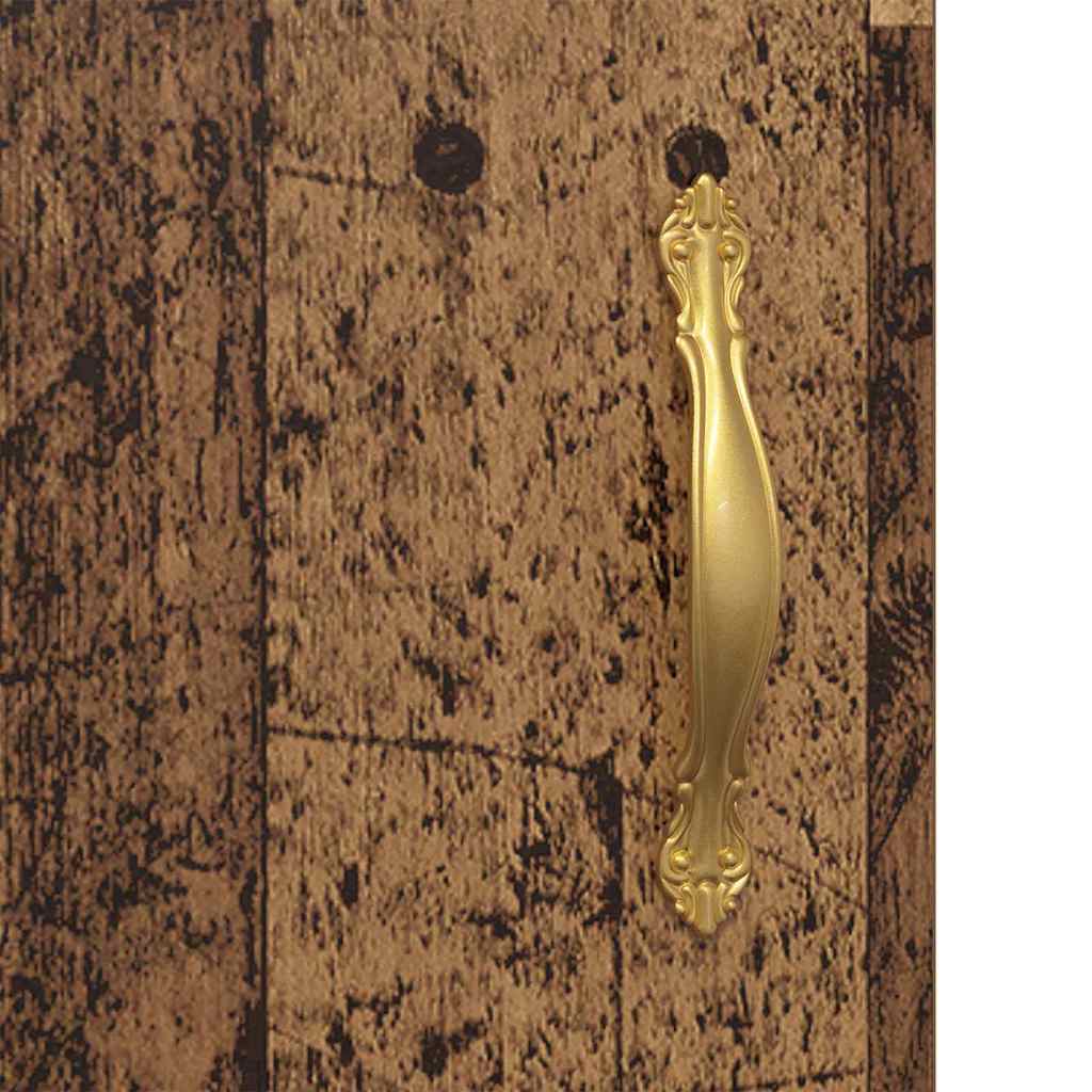 Væghængt skab Vægmonteret 2 pcs Gammelt træ 69,5 x 34 x 90 cm