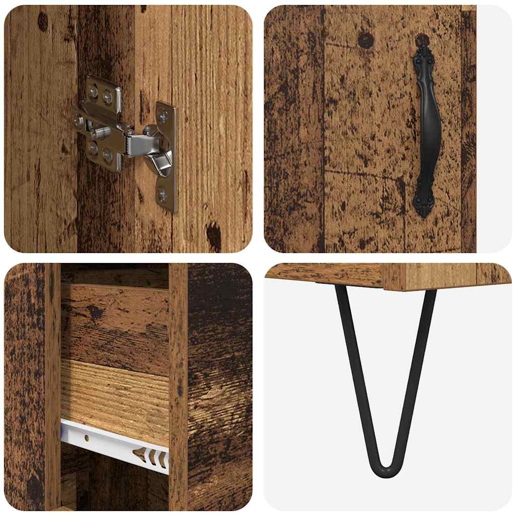 Highboard Gammelt træ 69,5 x 34 x 180 cm Konstrueret træ