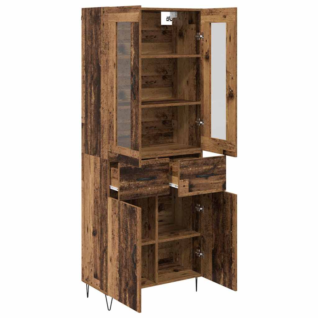 Highboard Gammelt træ 69,5 x 34 x 180 cm Konstrueret træ