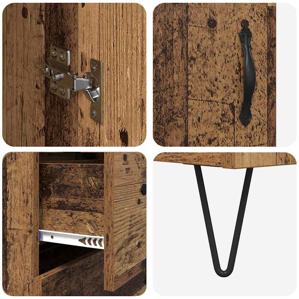 Highboard Gammelt træ 69,5 x 34 x 180 cm Konstrueret træ