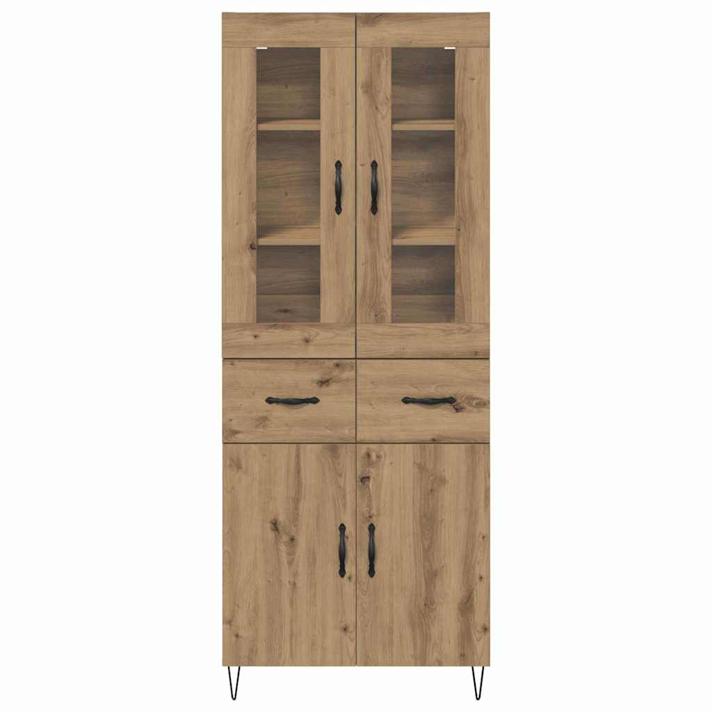 Highboard Artisan Egetræ 69,5 x 34 x 180 cm Konstrueret træ