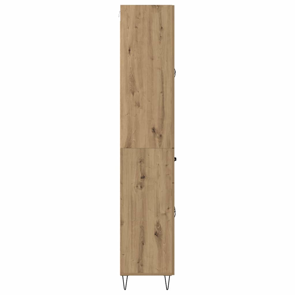 Highboard Artisan Egetræ 69,5 x 34 x 180 cm Konstrueret træ