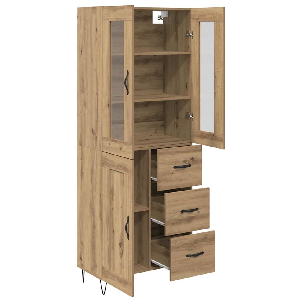 Highboard Artisan Egetræ 69,5 x 34 x 180 cm Konstrueret træ