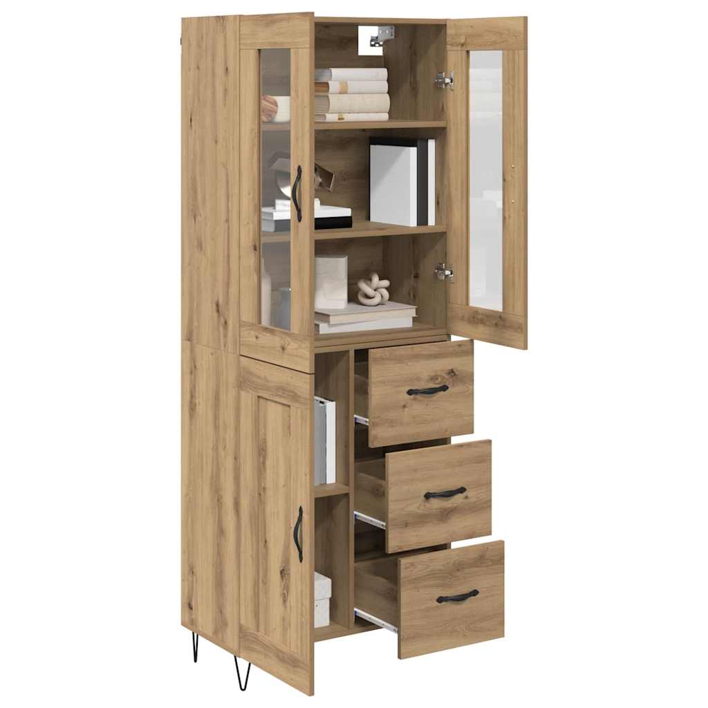 Highboard Artisan Egetræ 69,5 x 34 x 180 cm Konstrueret træ