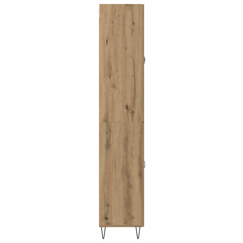 Highboard Artisan Egetræ 69,5 x 34 x 180 cm Konstrueret træ