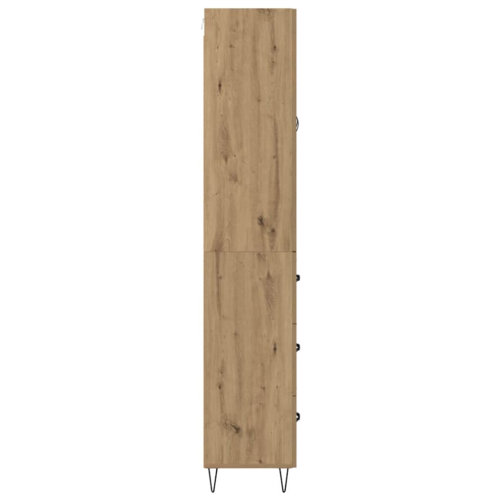 Highboard Artisan Egetræ 69,5 x 34 x 180 cm Konstrueret træ