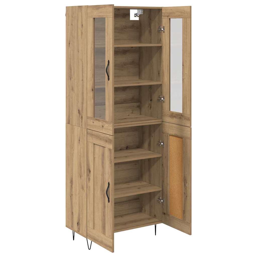 Highboard Artisan Egetræ 69,5 x 34 x 180 cm Konstrueret træ