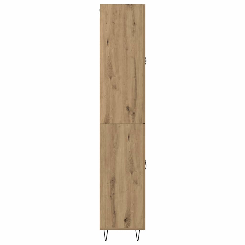 Highboard Artisan Egetræ 69,5 x 34 x 180 cm Konstrueret træ