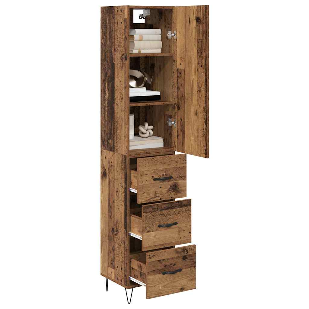 Highboard Gammelt træ 69,5 x 34 x 180 cm Konstrueret træ