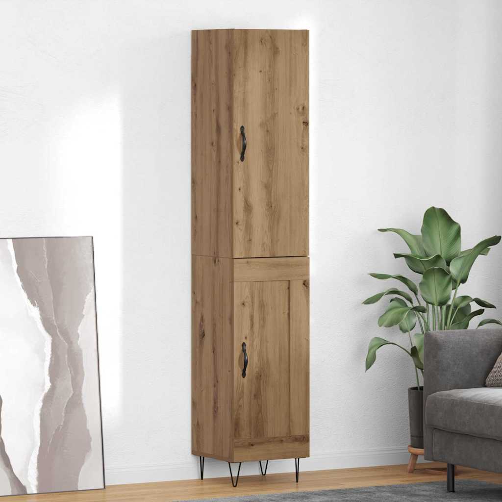 Highboard Artisan Egetræ 69,5 x 34 x 180 cm Konstrueret træ