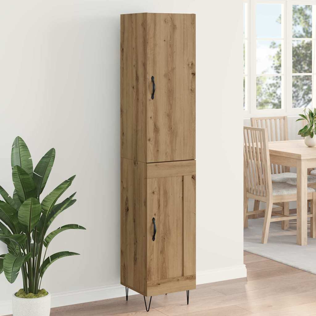 Highboard Artisan Egetræ 69,5 x 34 x 180 cm Konstrueret træ