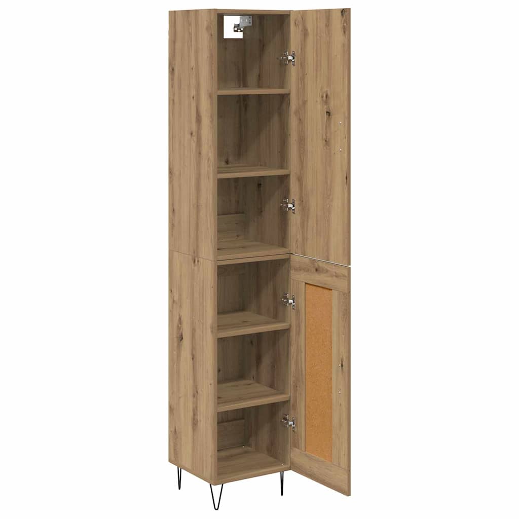 Highboard Artisan Egetræ 69,5 x 34 x 180 cm Konstrueret træ
