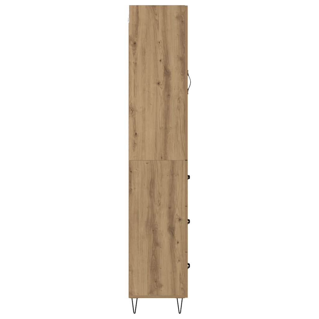 Highboard Artisan Egetræ 69,5 x 34 x 180 cm Konstrueret træ