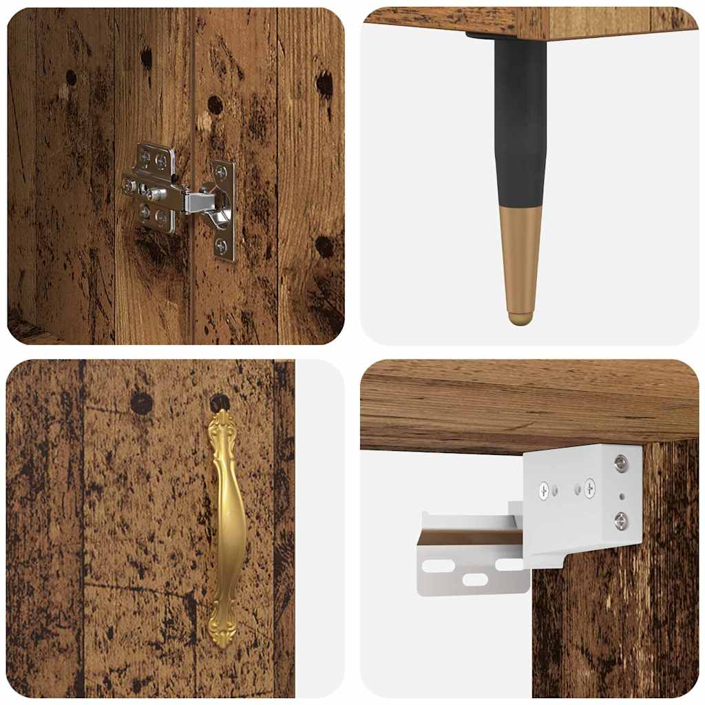 Highboard Gammelt træ 69,5 x 34 x 180 cm Konstrueret træ