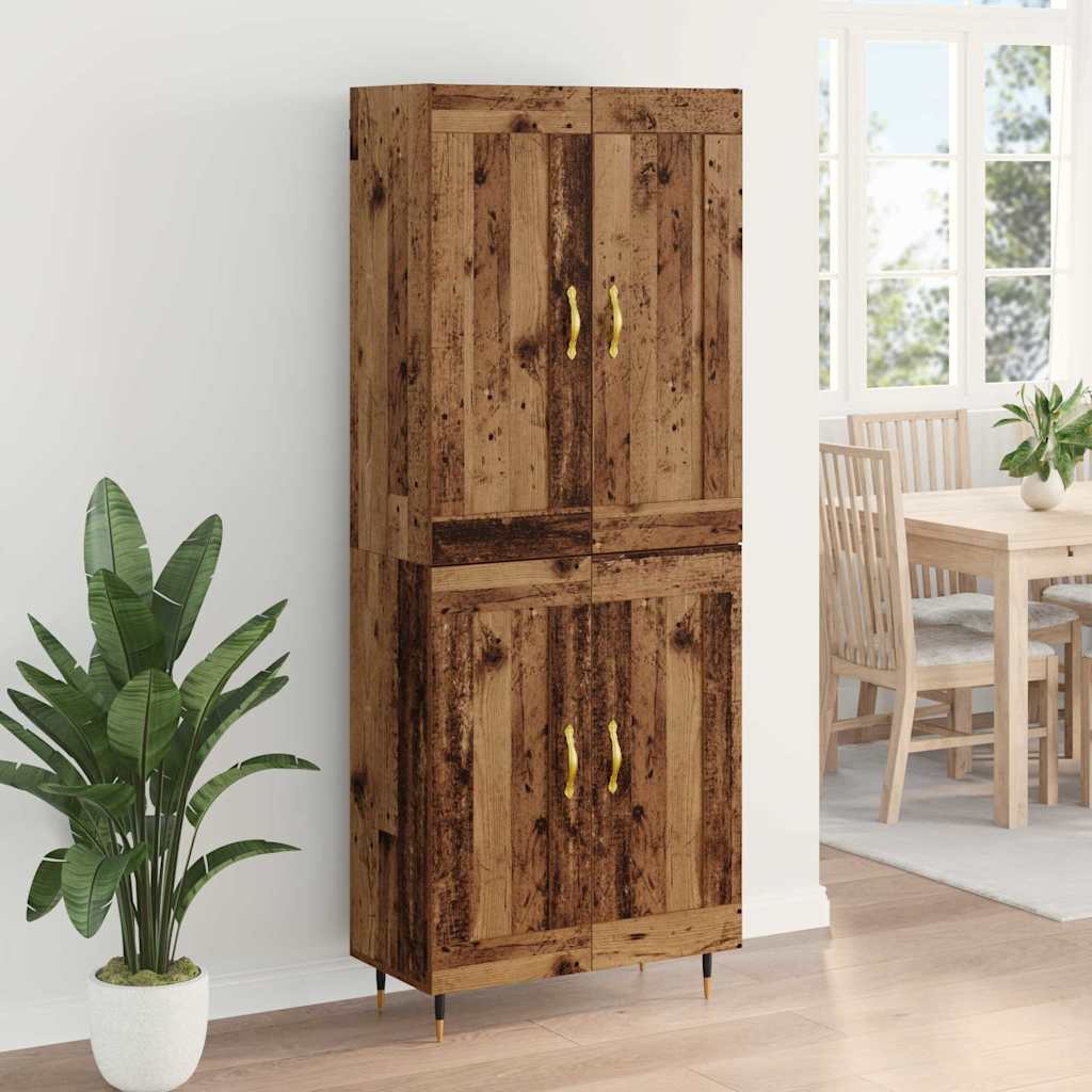 Highboard Gammelt træ 69,5 x 34 x 180 cm Konstrueret træ