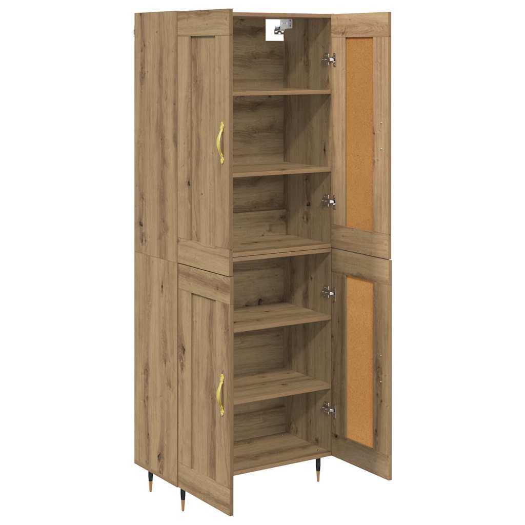 Highboard Artisan Egetræ 69,5 x 34 x 180 cm Konstrueret træ