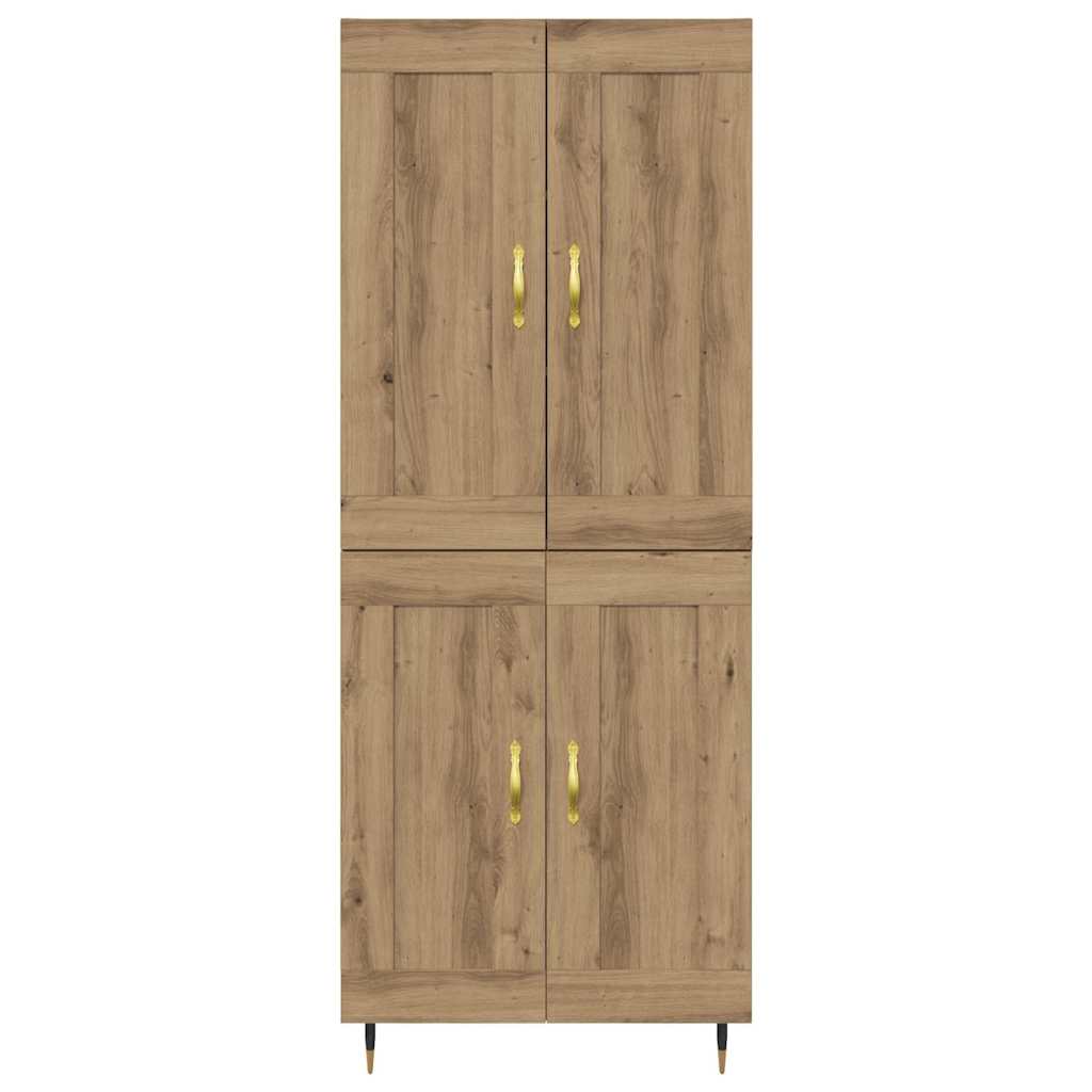 Highboard Artisan Egetræ 69,5 x 34 x 180 cm Konstrueret træ