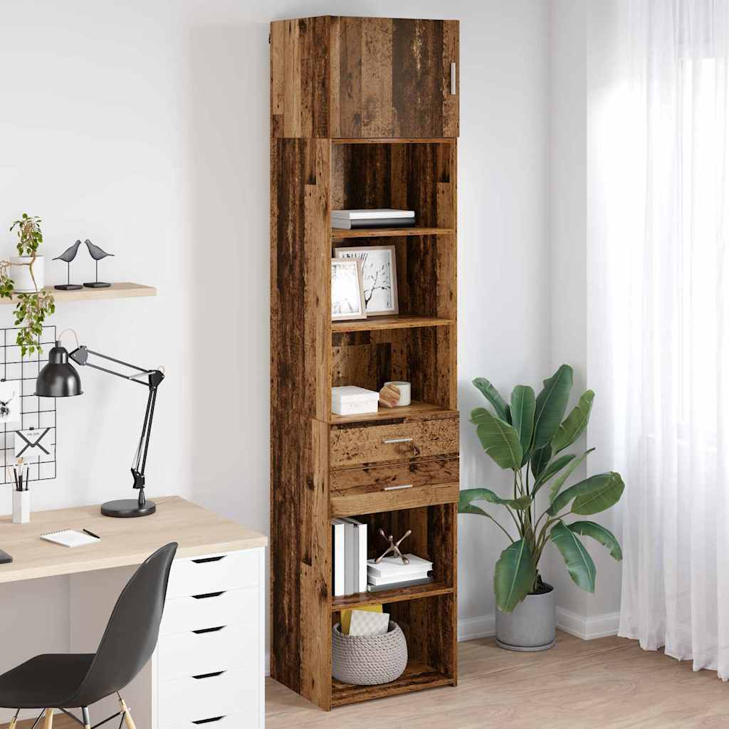 Highboard Gammelt træ 50 x 42,5 x 225 cm Konstrueret træ