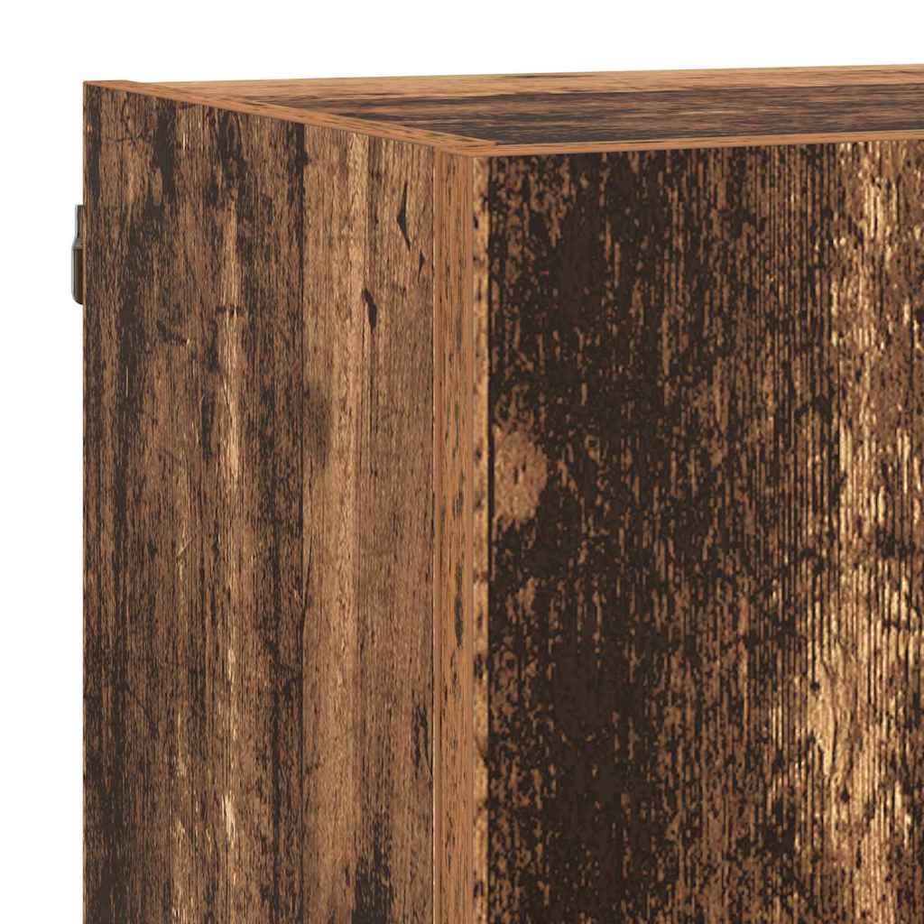 TV vægenheder med LED 5 pcs Gammelt træ 40,5 x 30 x 90 cm